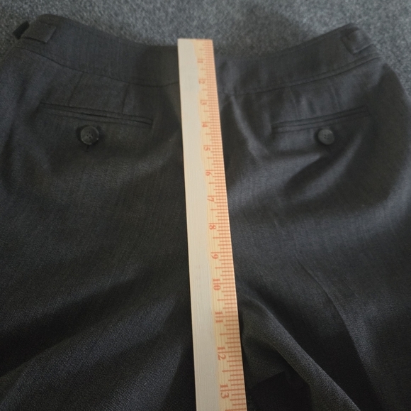 Talbots Gray Wool Wide-Leg Trousers Size 8 - Picture 3 of 8